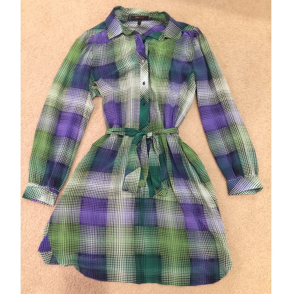 Button Down BCBG Silk Dress